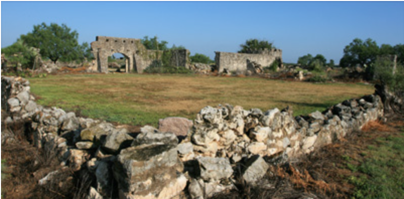 Ruins of Presidio de San Sabá in Menard